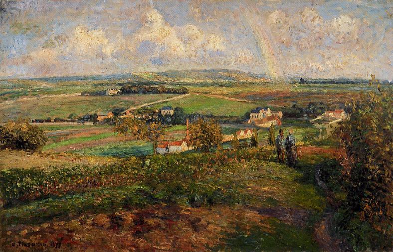 Rainbow, Pontoise - Camille Pissarro Paintings